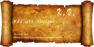Kégli Vivien névjegykártya