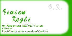 vivien kegli business card